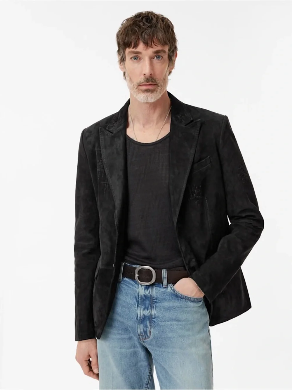 $2998 John Varvatos Collection Dunmore Suede Jacket EU 52 USA 42